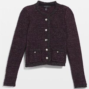 Matching set - Metallic Tweed Sweater Jacket and cami
